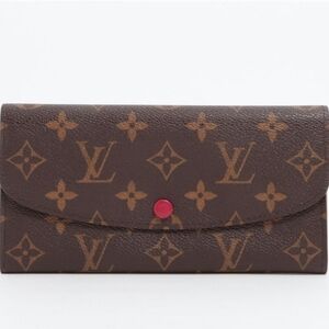 Authentic Louis Vuitton Monogram Portofeuille Emilie Long Wallets